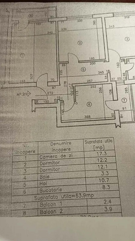 3 camere decomandate, Orizont - Craiovita, etaj 6/10, centrala termica, nerenovat
