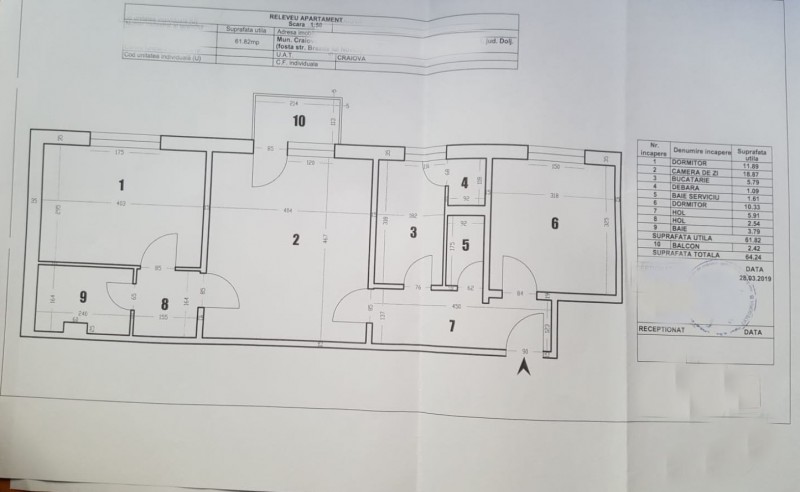 3 camere semidecomandate, etaj3/4, Brazda lui Novac zona Complex Vechi