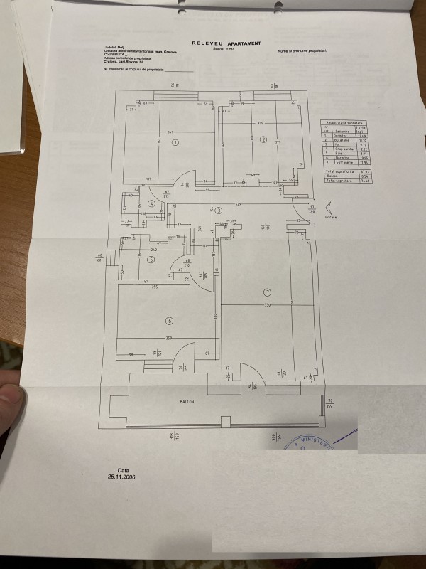 3 decomandate, 77mp, Rovine - Posta , centrala termica, lift, etaj5