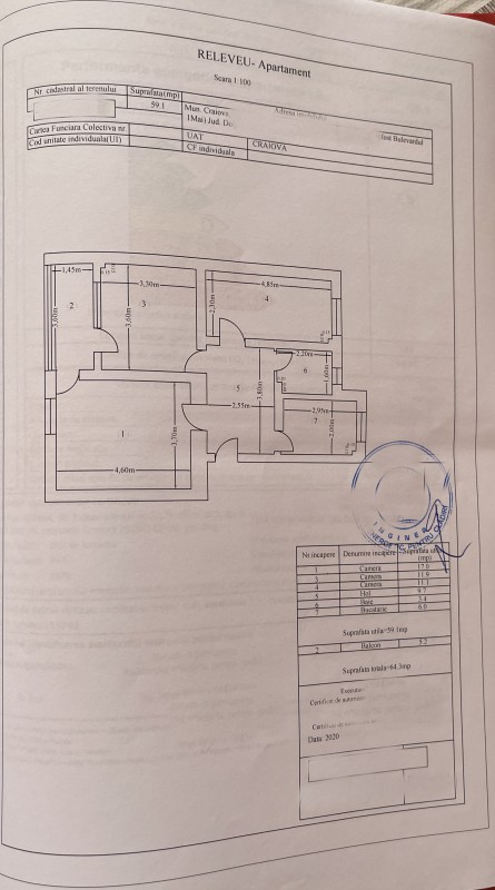 Apartament 3 camere decomandate, 1Mai, Sara, Medicina, Insula etaj2 din 4